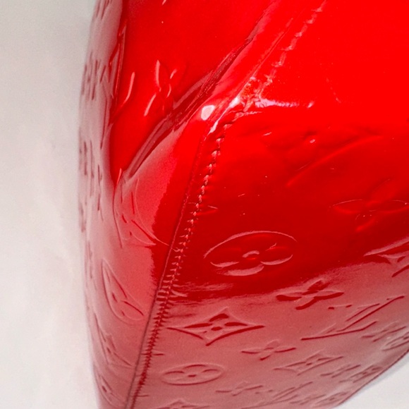 LV w/ COA Reade Shopper Tote MM in Red Vernis - Picture 8 of 16